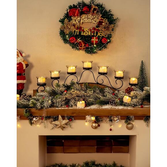 10 Flameless Flickering Timer Tea Lights - Auto On/Off - Picture 7 of 8